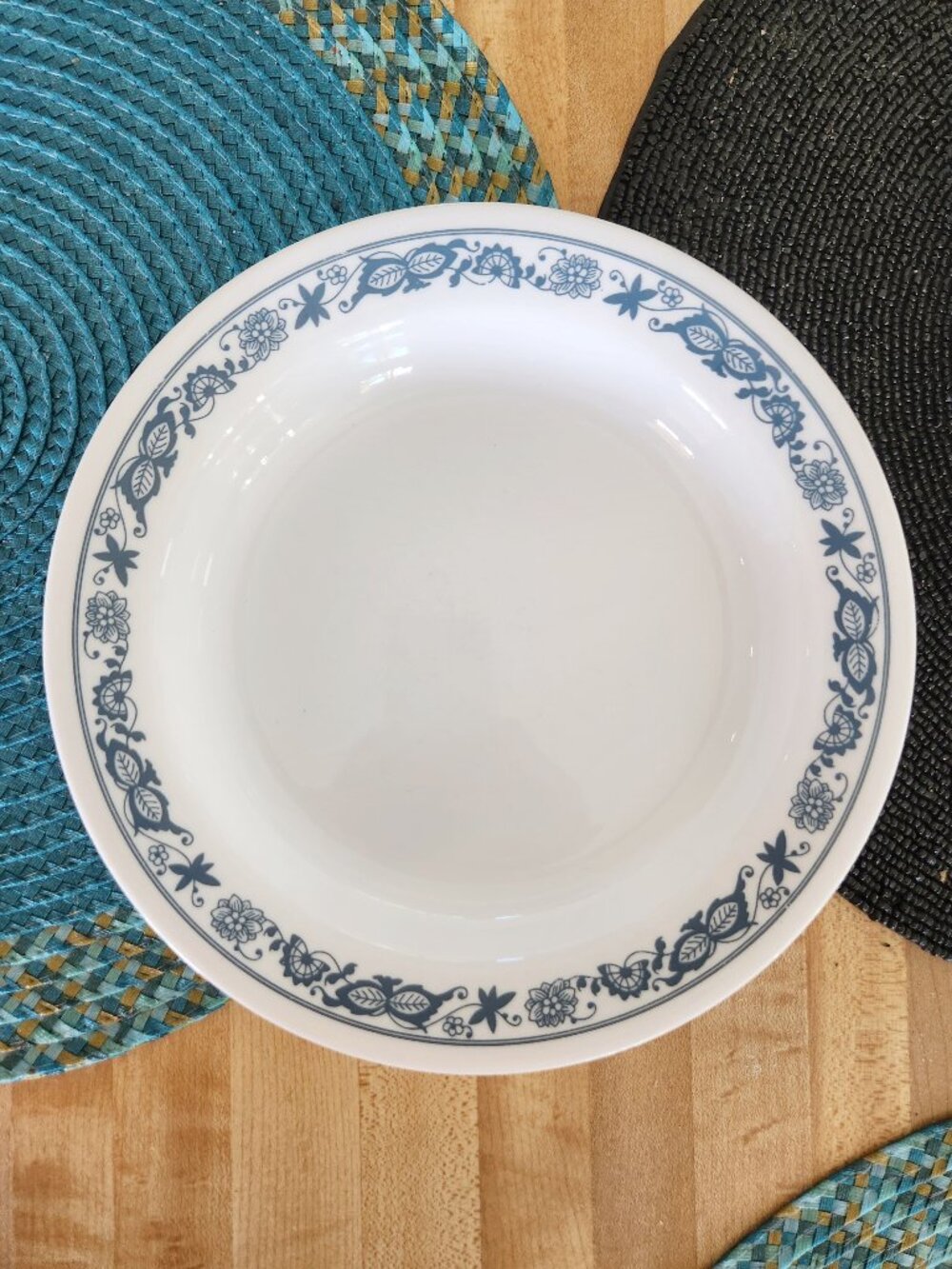 Corelle Old Town Blue Wide Rim Soup Bowl
